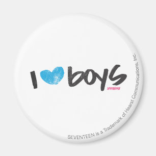 I Heart Boys Aqua Magneet