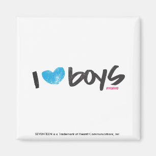 I Heart Boys Aqua Magneet
