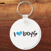I Heart Boys Aqua Sleutelhanger (Voorkant)