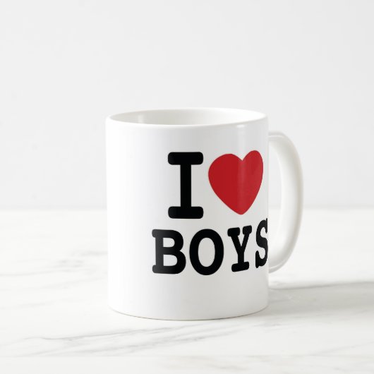 I Heart Boys Coffee Mok (Voorkant rechts)