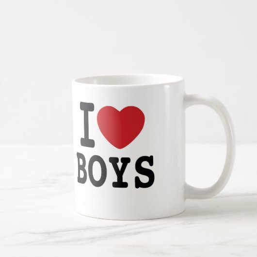 I Heart Boys Coffee Mok (Rechts)