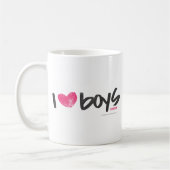 I Heart Boys Magenta Koffiemok (Links)