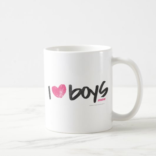 I Heart Boys Magenta Koffiemok (Rechts)