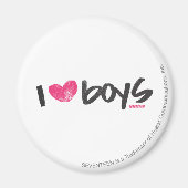 I Heart Boys Magenta Magneet (Voorkant)