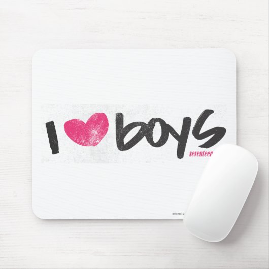I Heart Boys Magenta Muismat (Met muis)