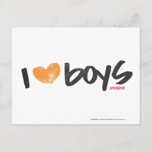 I Heart Boys Oranje Briefkaart