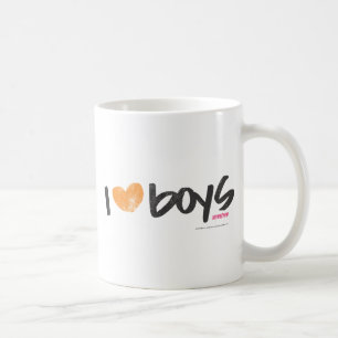 I Heart Boys Oranje Koffiemok