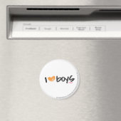 I Heart Boys Oranje Magneet (Insitu (Vaatwasser))