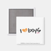 I Heart Boys Oranje Magneet (Voorkant / Achterkant)
