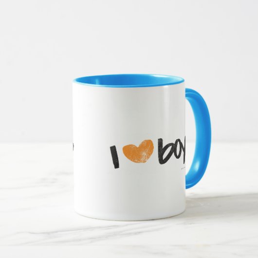 I Heart Boys Oranje Mok (Voorkant rechts)