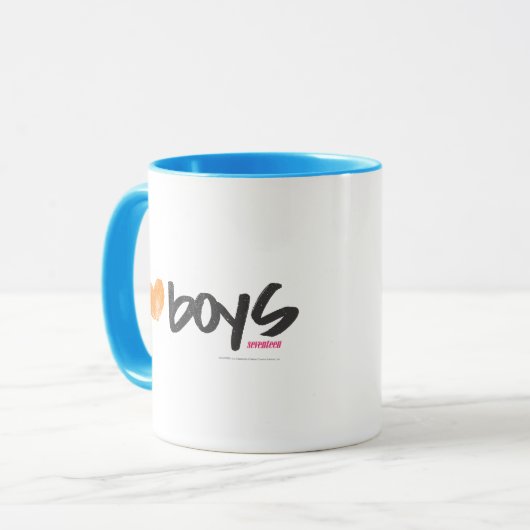 I Heart Boys Oranje Mok (Voorkant links)