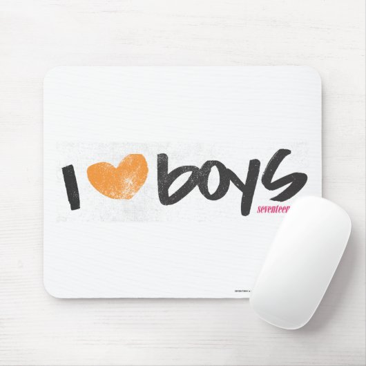 I Heart Boys Oranje Muismat (Met muis)
