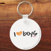 I Heart Boys Oranje Sleutelhanger (Voorkant)