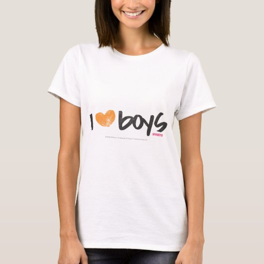 I Heart Boys Oranje T-shirt (Voorkant)