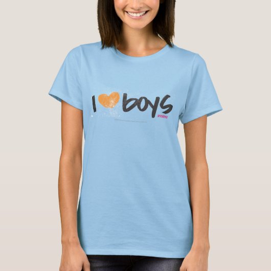 I Heart Boys Oranje T-shirt (Voorkant)