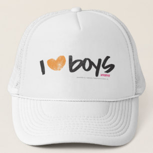 I Heart Boys Oranje Trucker Pet