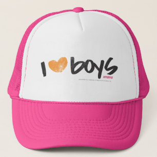 I Heart Boys Oranje Trucker Pet