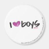 I Heart Boys Paars Magneet (Voorkant)