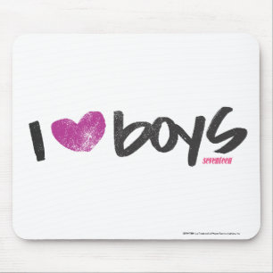 I Heart Boys Paars Muismat