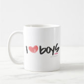I Heart Boys roze Koffiemok (Links)