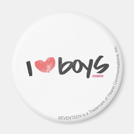 I Heart Boys roze Magneet (Voorkant)