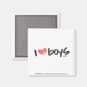 I Heart Boys roze Magneet (Voorkant / Achterkant)