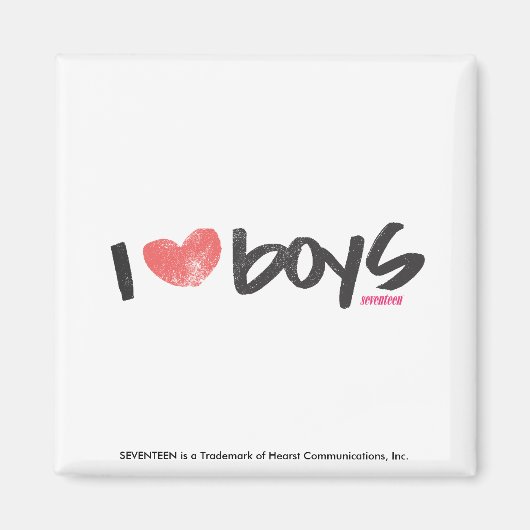 I Heart Boys roze Magneet (Voorkant)