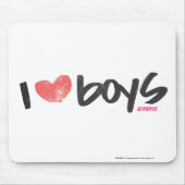 I Heart Boys roze Muismat (Voorkant)