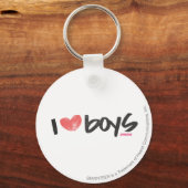 I Heart Boys roze Sleutelhanger (Voorkant)