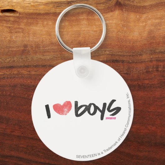 I Heart Boys roze Sleutelhanger (Voorkant)