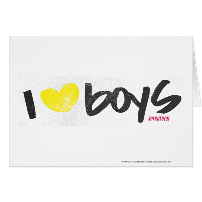 I Heart Boys Yellow (Voorkant Horizontaal)