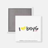 I Heart Boys Yellow Magneet (Voorkant / Achterkant)