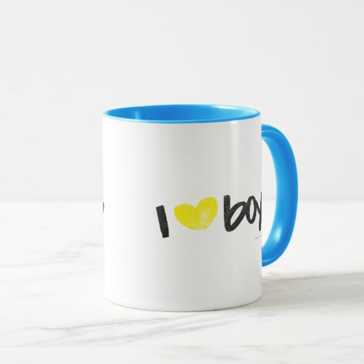 I Heart Boys Yellow Mok (Voorkant rechts)