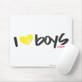 I Heart Boys Yellow Muismat (Met muis)