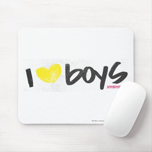 I Heart Boys Yellow Muismat (Met muis)