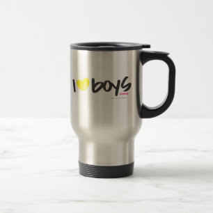 I Heart Boys Yellow Reisbeker