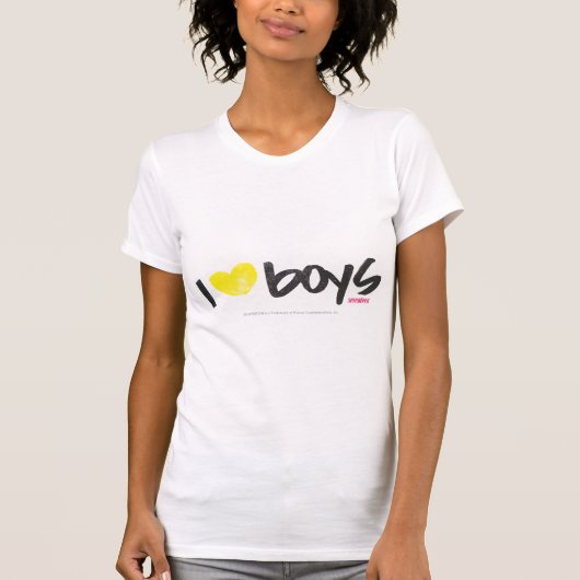 I Heart Boys Yellow T-shirt (Voorkant)