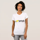 I Heart Boys Yellow T-shirt (Voorkant volledig)