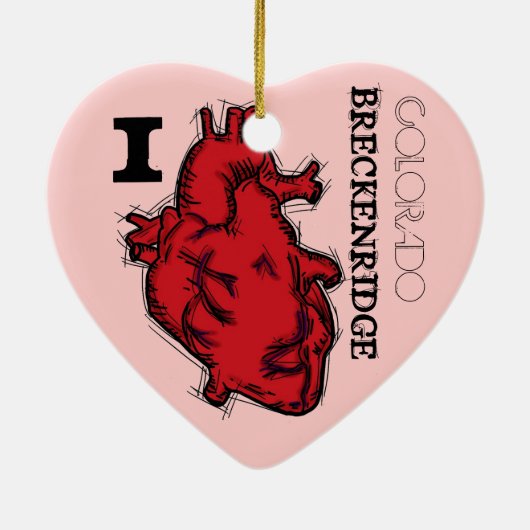 I Heart Breckenridge Colorado ornament (Achterkant)