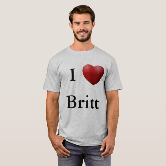 I Heart Britt T-shirt (Voorkant volledig)