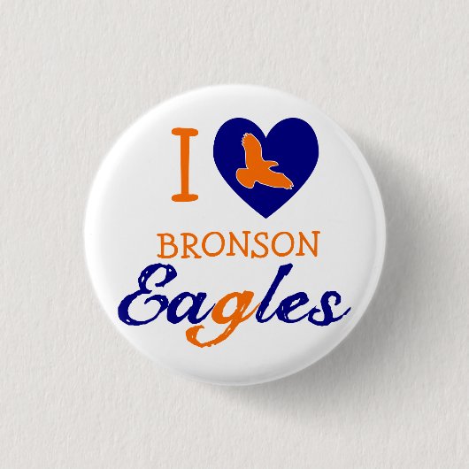 I Heart Bronson Eagles Ronde Button 3,2 Cm (Voorkant)