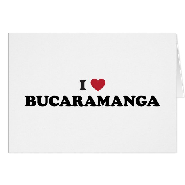I Heart Bucaramanga Colombia (Voorkant Horizontaal)