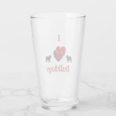I Heart Bulldogs Glas (Achterkant)