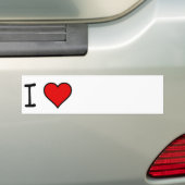 I HEART BUMPERSTICKER (Op auto)