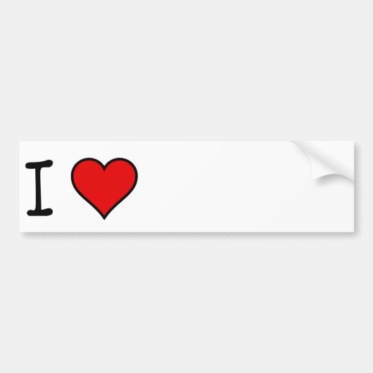 I HEART BUMPERSTICKER (Voorkant)