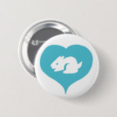 I Heart Bunnies Pin Ronde Button 5,7 Cm (Voorkant /achterkant)