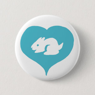 I Heart Bunnies Pin Ronde Button 5,7 Cm