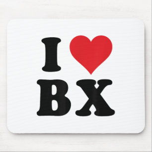 I Heart BX Initialen I Love B.X. Eerste en laatste Muismat