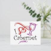 I Heart Cabernet Briefkaart (Staand voorkant)