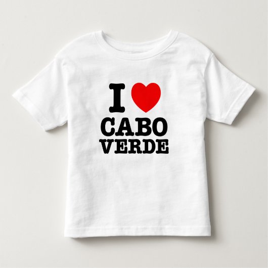 I Heart Cabo Verde Kinder Shirts (Voorkant)